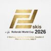 Hvit FF Skis T-skjorte FIS Rollerski World Cup 2026 med gull logo