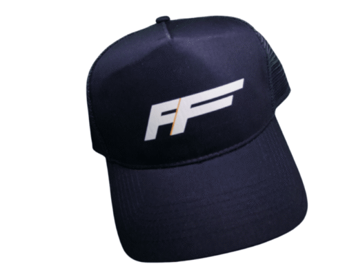 Blå FF Skis caps med brodert logo – sporty og stilren caps for ski- og rulleskientusiaster.