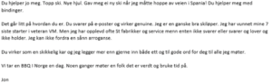 Jon Arne fra Canada tester FF Rulleski og roser kvalitet og trygghet