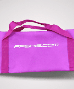 FF Rulleskibag i rosa med FFskis-logo – slitesterk, vannavstøtende og enkel å bære. Perfekt til reiser og konkurranser.