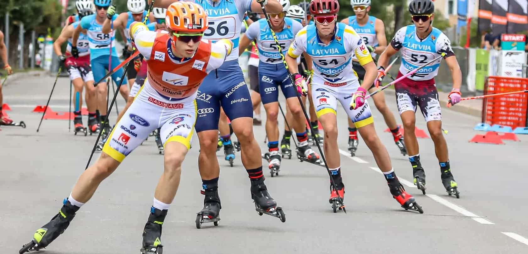 Junior herrer i fellesstart under FIS verdenscup i rulleski, Madona 2024.