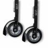 Nærbilde av FF Rollerskis Flow Frame 525 med sorte hjul og skjermer på hvit bakgrunn.